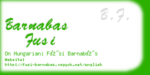 barnabas fusi business card